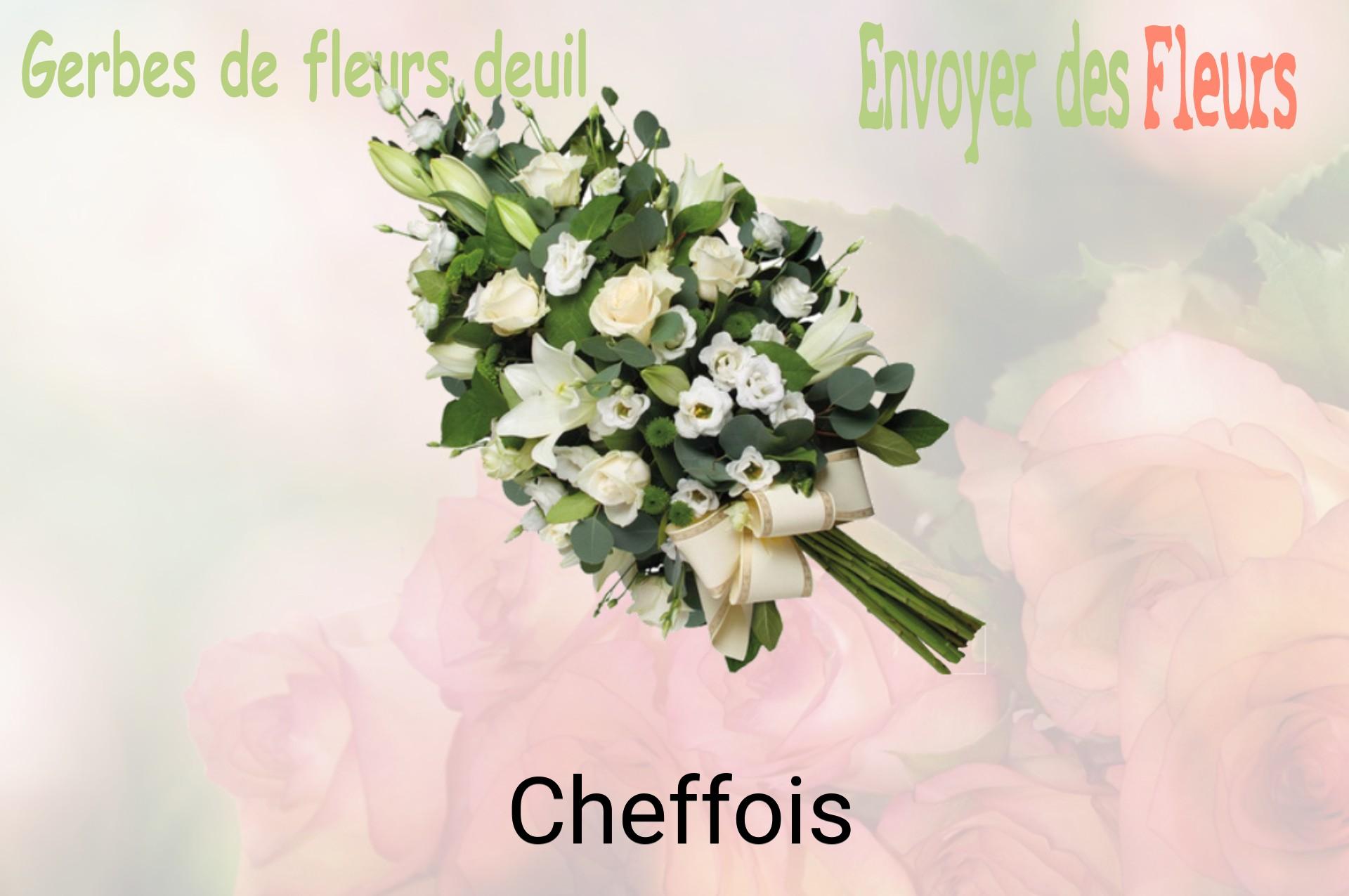 Gerbe de fleurs de deuil livrée à Cheffois